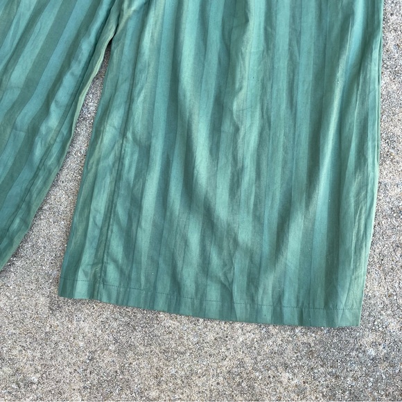 TULAROSA Revolve Kade Pant Green Striped Pleated Wide Leg Trousers Size Small - Picture 10 of 16